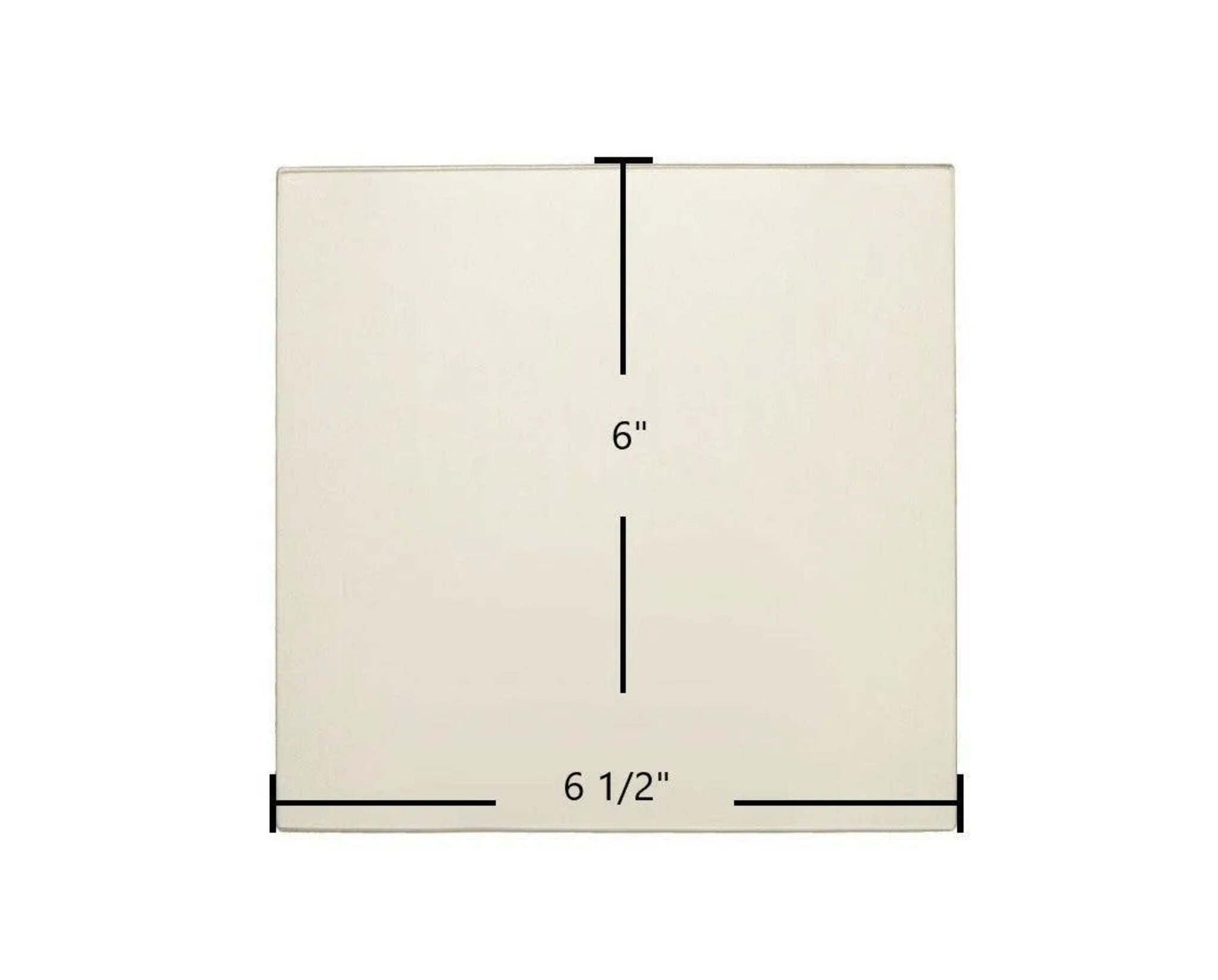 Ceramic Replacement Glass for Craft Double Door Ceramic Glass Panel - 6" x 6 1/2"
