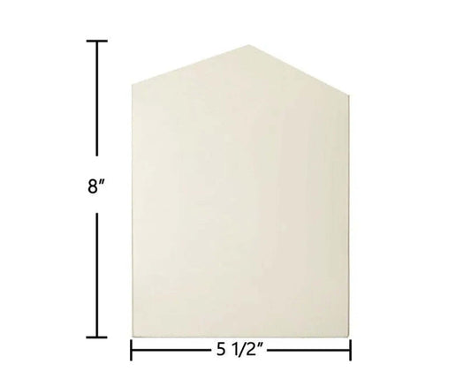 Ceramic Replacement Glass for Defiance Masters Choice Arch-Top Door Glass - 5 1/2" x 8" Arched
