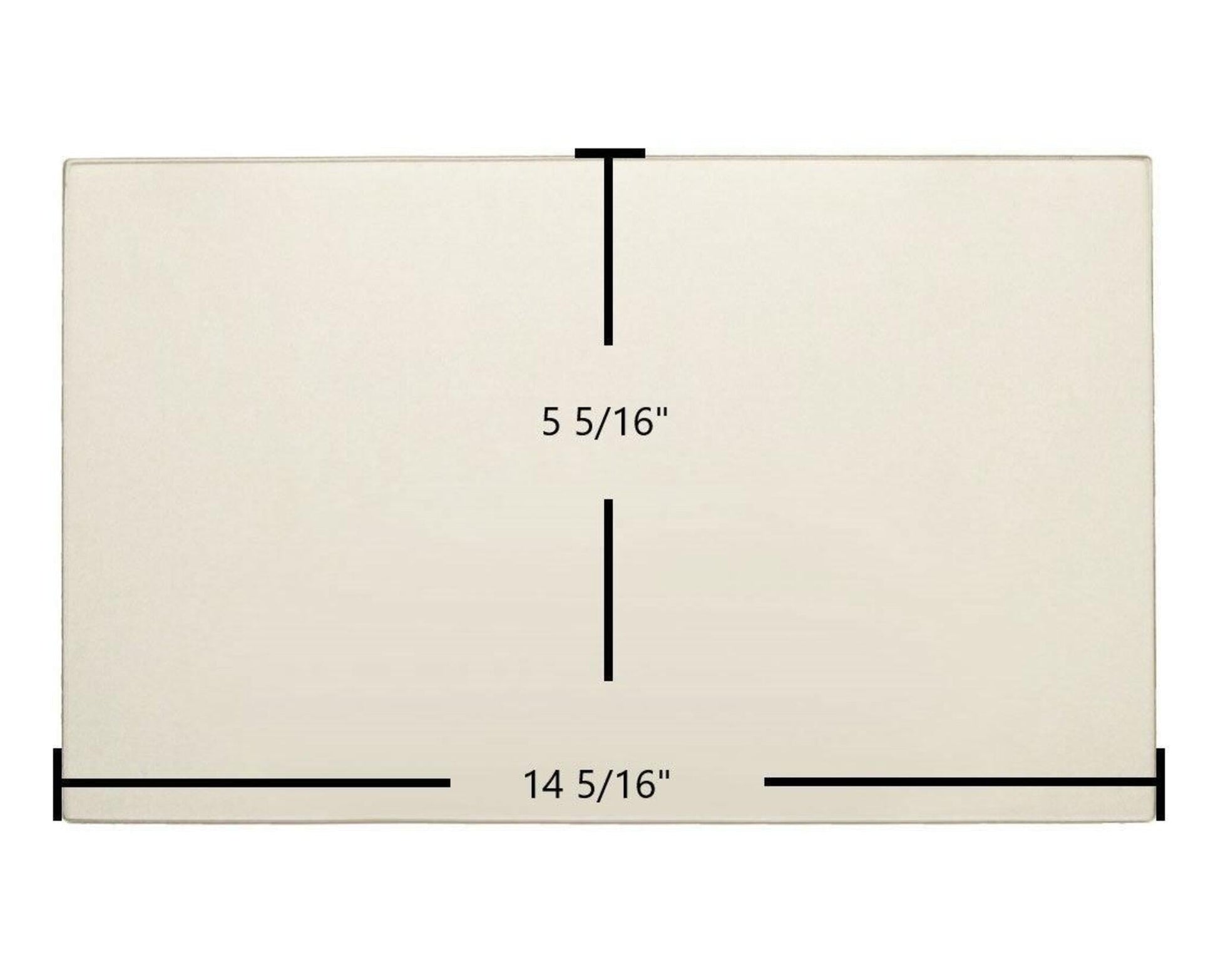 Ceramic Replacement Glass for Dovre 2000 Standard Large, 2700 GLS Ceramic Glass Panel - 14 5/16" x 5 5/16"