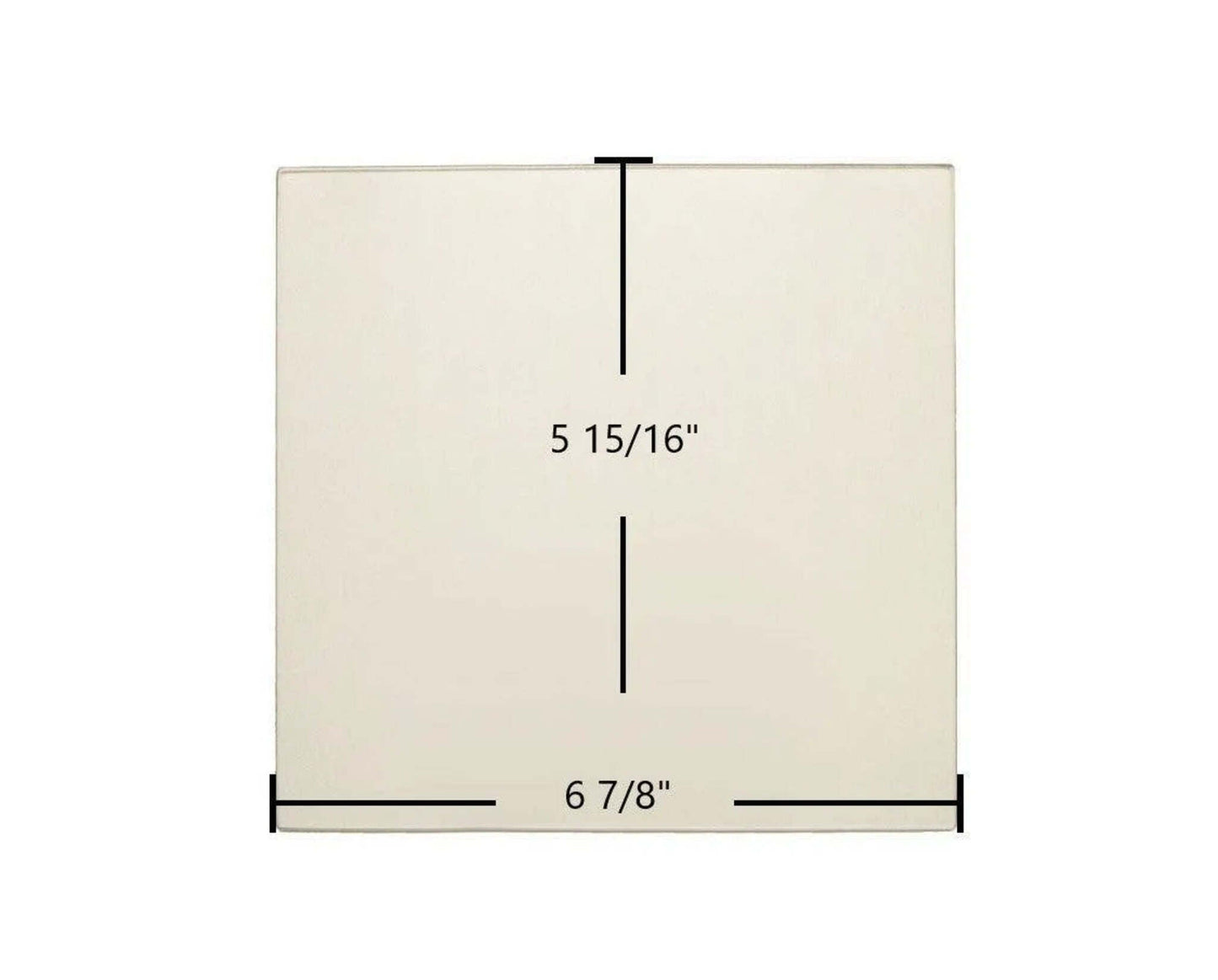 Ceramic Replacement Glass for Dovre 2000 Standard Small Ceramic Glass Panel - 6 7/8" x 5 15/16"