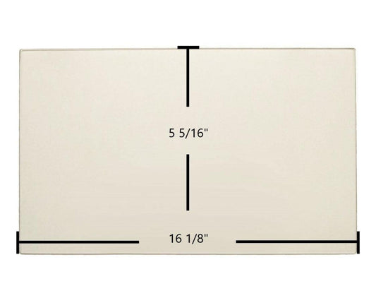 Ceramic Replacement Glass for Dovre 2000 Super Large Ceramic Glass Panel - 16 1/8" x 5 5/16"