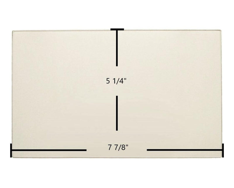 Ceramic Replacement Glass for Dovre 2000 Super, Super 8 Ceramic Glass Panel - 7 7/8" x 5 1/4"
