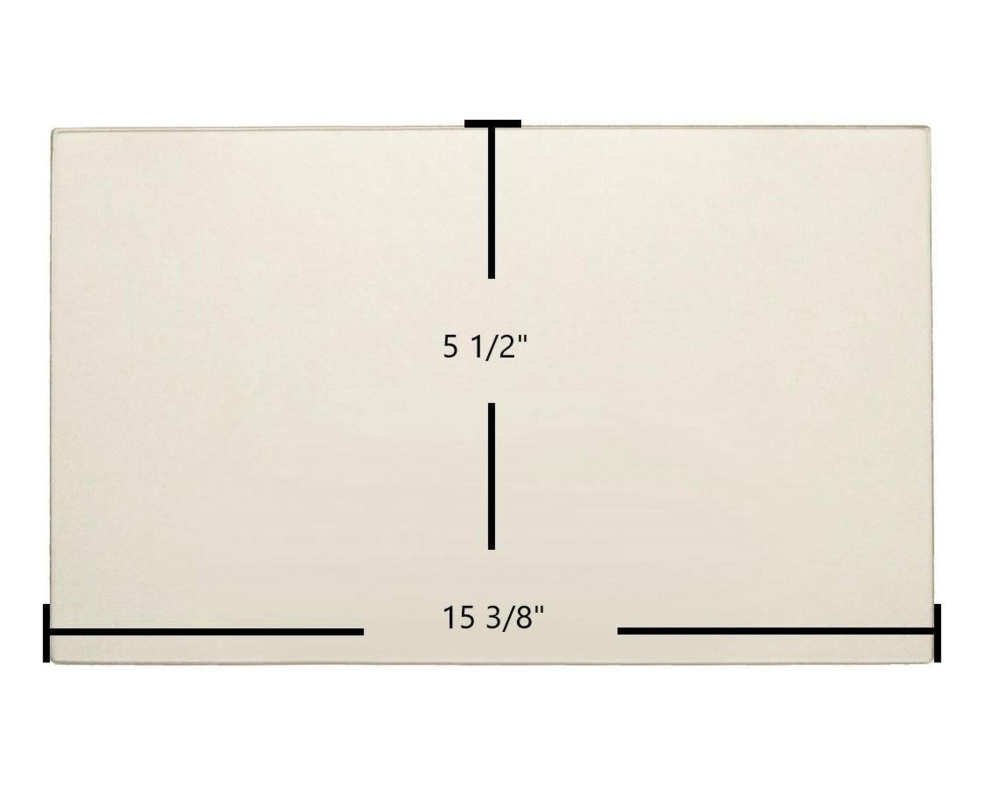 Ceramic Replacement Glass for Dovre 2300 CB Ceramic Glass Panel - 15 3/8" x 5 1/2"