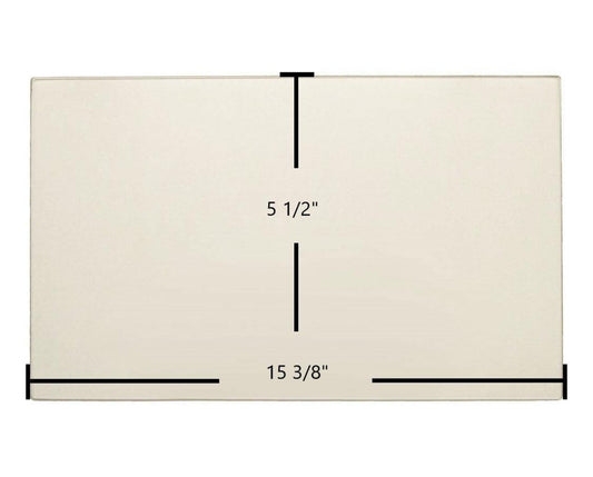 Ceramic Replacement Glass for Dovre 2300 CB Ceramic Glass Panel - 15 3/8" x 5 1/2"