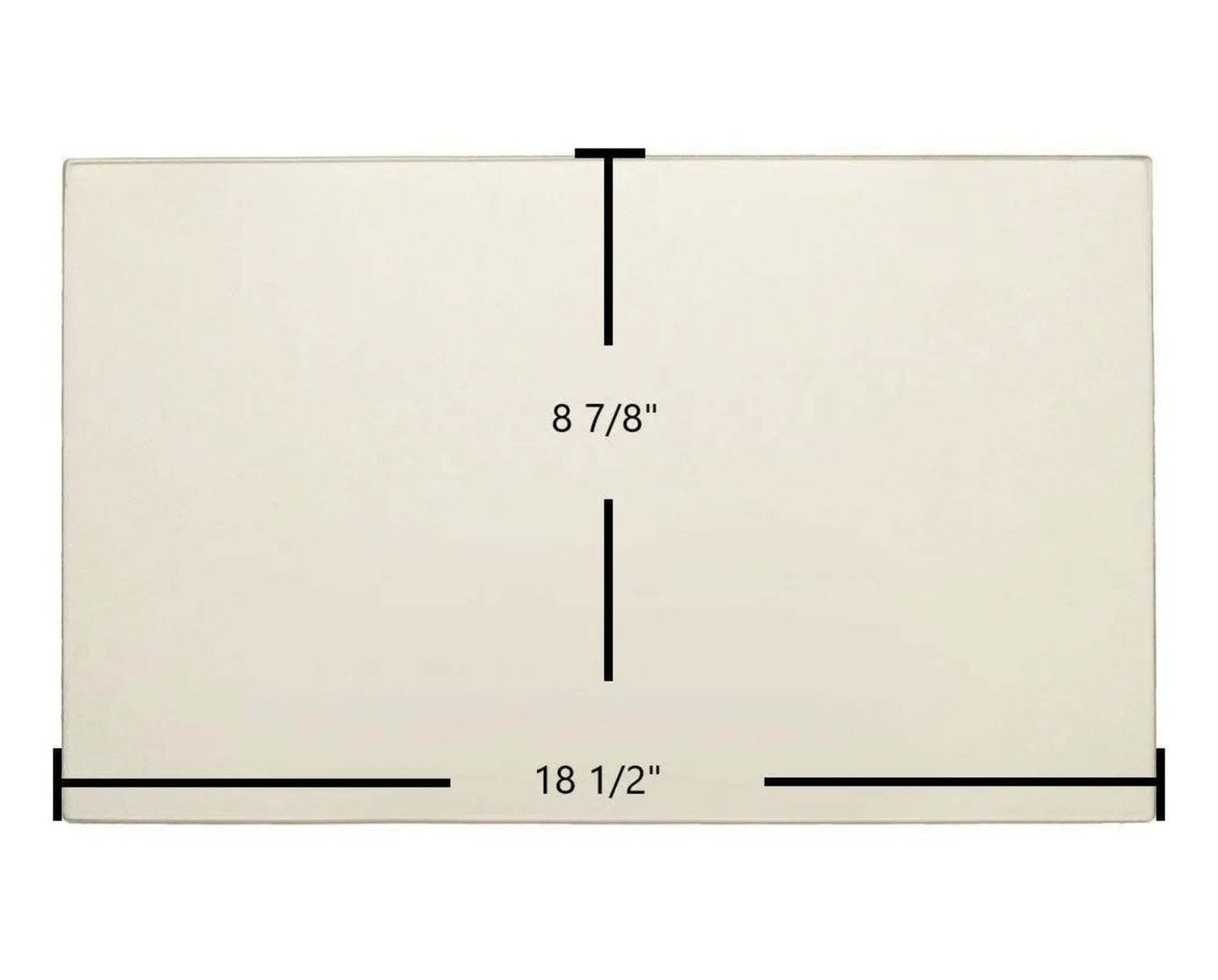 Ceramic Replacement Glass for Dovre 310GX Ceramic Glass Panel - 18 1/2" x 8 7/8"