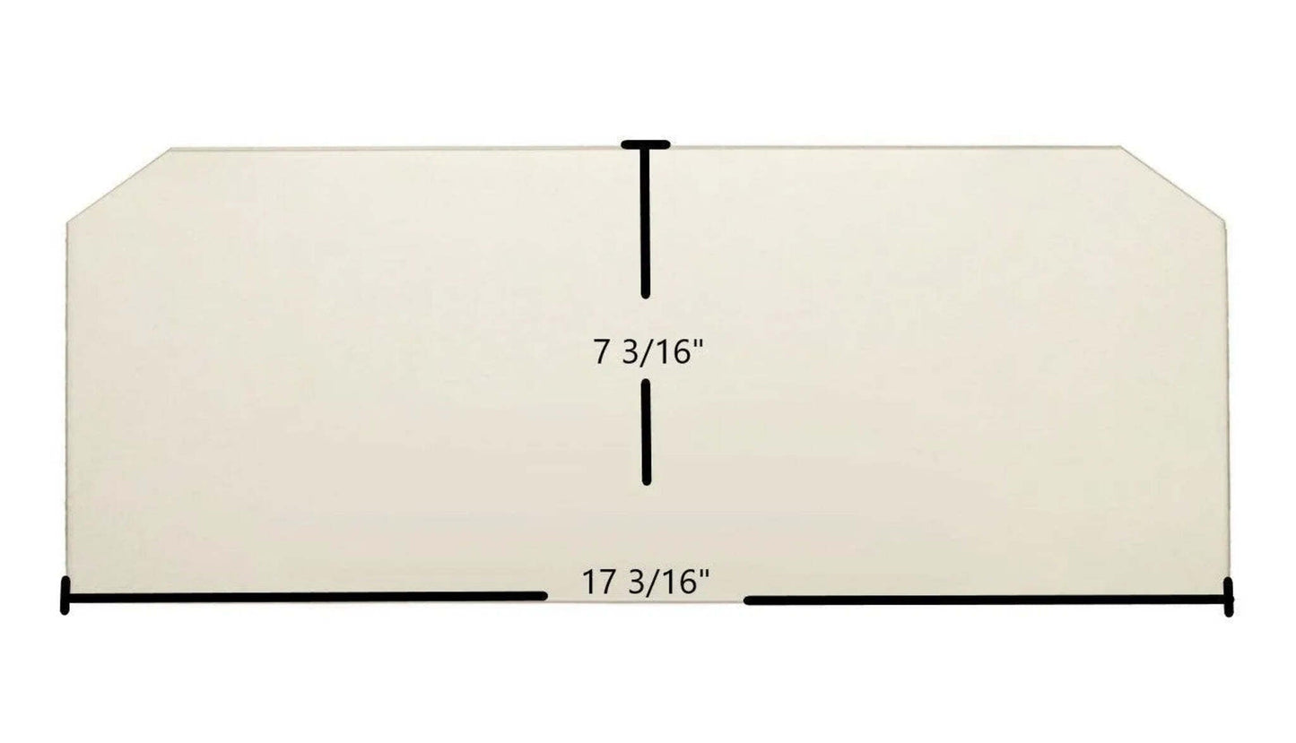 Ceramic Replacement Glass for Dovre Model 900 Ceramic Glass Panel - 17 3/16" x 7 3/16"