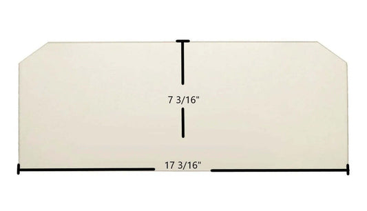 Ceramic Replacement Glass for Dovre Model 900 Ceramic Glass Panel - 17 3/16" x 7 3/16"