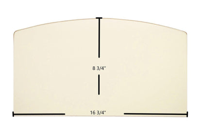 Ceramic Replacement Glass for Drolet Archtop Ceramic Glass Panel - 16 3/4" x 8 3/4" Archtop