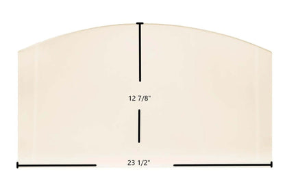 Ceramic Replacement Glass for Drolet Cape Town 1800 Ceramic Archtop Glass Panel - 23 1/2" x 12 7/8" Archtop