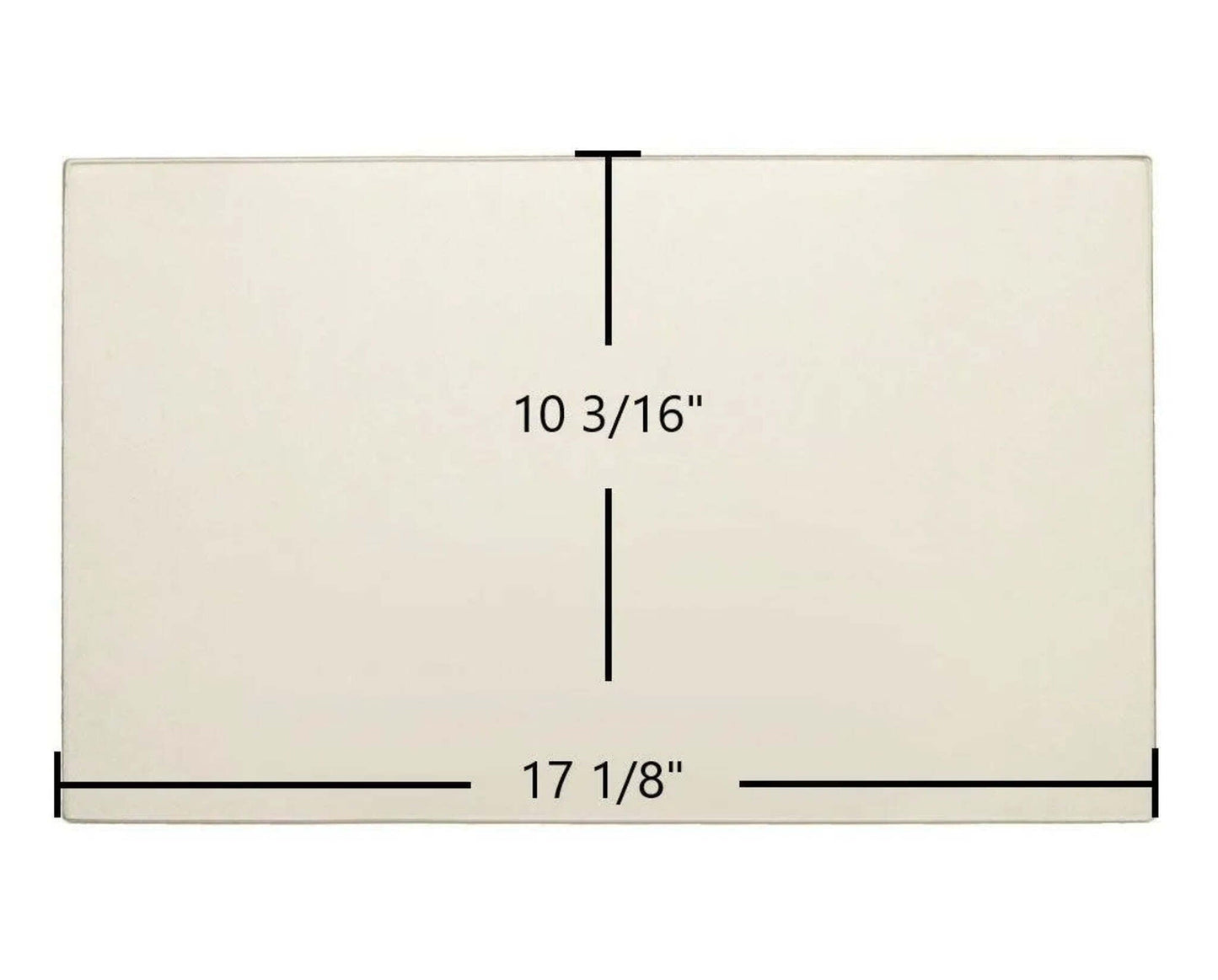 Ceramic Replacement Glass for Drolet Ceramic Glass Panel - 17 1/8" x 10 3/16"