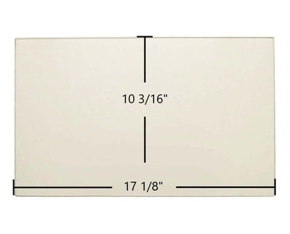 Ceramic Replacement Glass for Drolet Ceramic Glass Panel - 17 1/8" x 10 3/16"