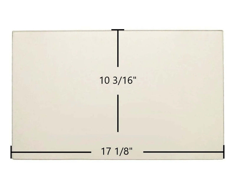Ceramic Replacement Glass for Drolet Ceramic Glass Panel - 17 1/8" x 10 3/16"