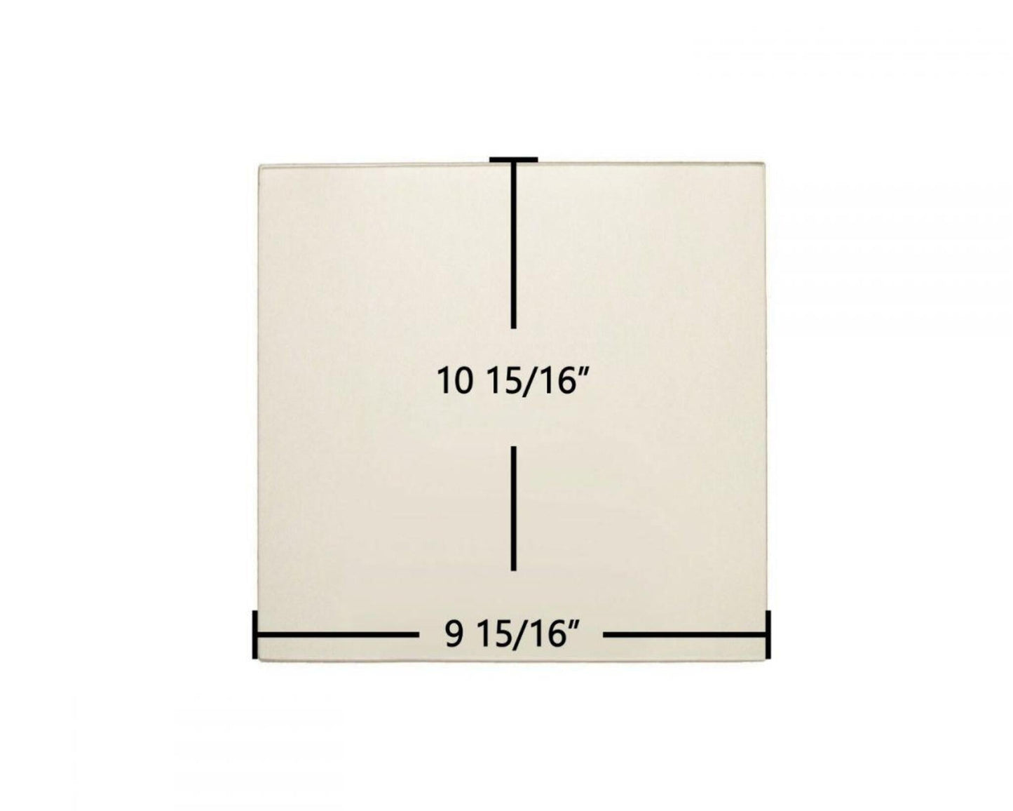 Ceramic Replacement Glass for Drolet Compak Ceramic Glass Panel - 9 15/16" x 10 15/16"