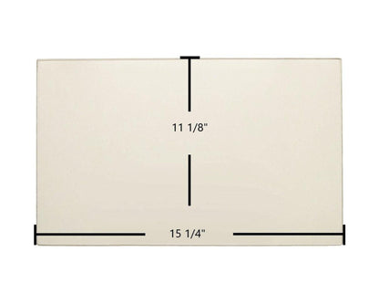 Ceramic Replacement Glass for Drolet Contempro 1300, 1600, 2000 Ceramic Glass Panel - 15 1/4" x 11 1/8"
