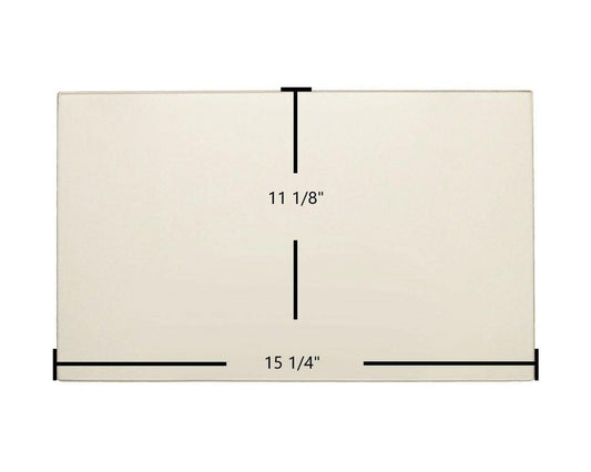 Ceramic Replacement Glass for Drolet Contempro 1300, 1600, 2000 Ceramic Glass Panel - 15 1/4" x 11 1/8"