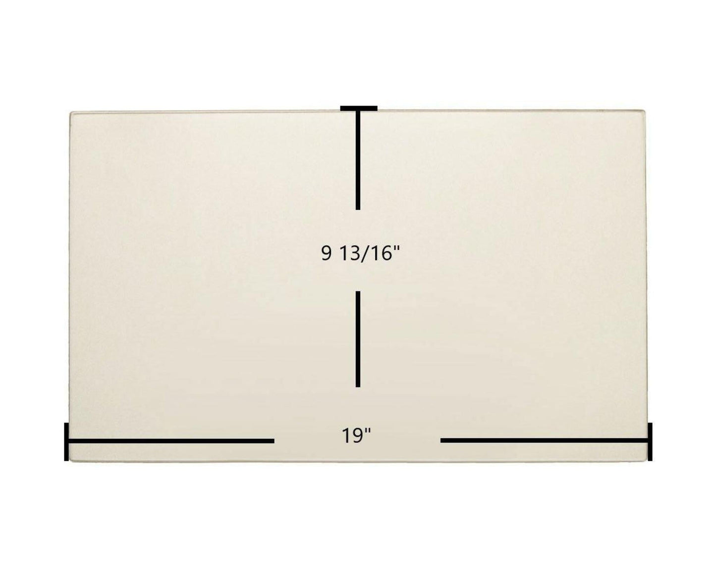 Ceramic Replacement Glass for Drolet Deco, Optima Ceramic Glass Panel - 19" x 9 13/16"