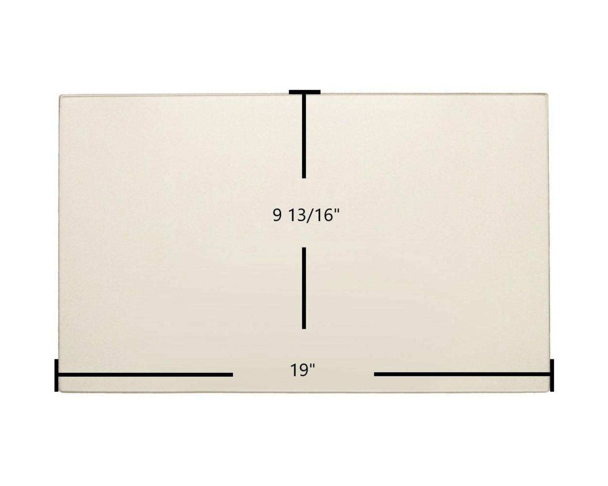 Ceramic Replacement Glass for Drolet Deco, Optima Ceramic Glass Panel - 19" x 9 13/16"