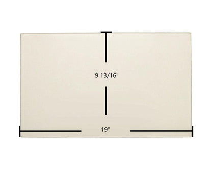 Ceramic Replacement Glass for Drolet Deco, Optima Ceramic Glass Panel - 19" x 9 13/16"