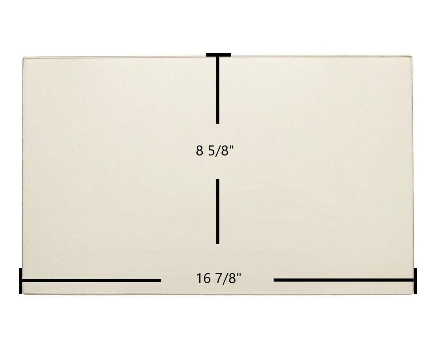 Ceramic Replacement Glass for Drolet Escape 1400, 1400i Ceramic Glass Panel - 16 7/8" x 8 5/8"
