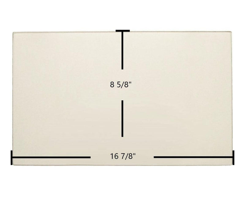 Ceramic Replacement Glass for Drolet Escape 1400, 1400i Ceramic Glass Panel - 16 7/8" x 8 5/8"