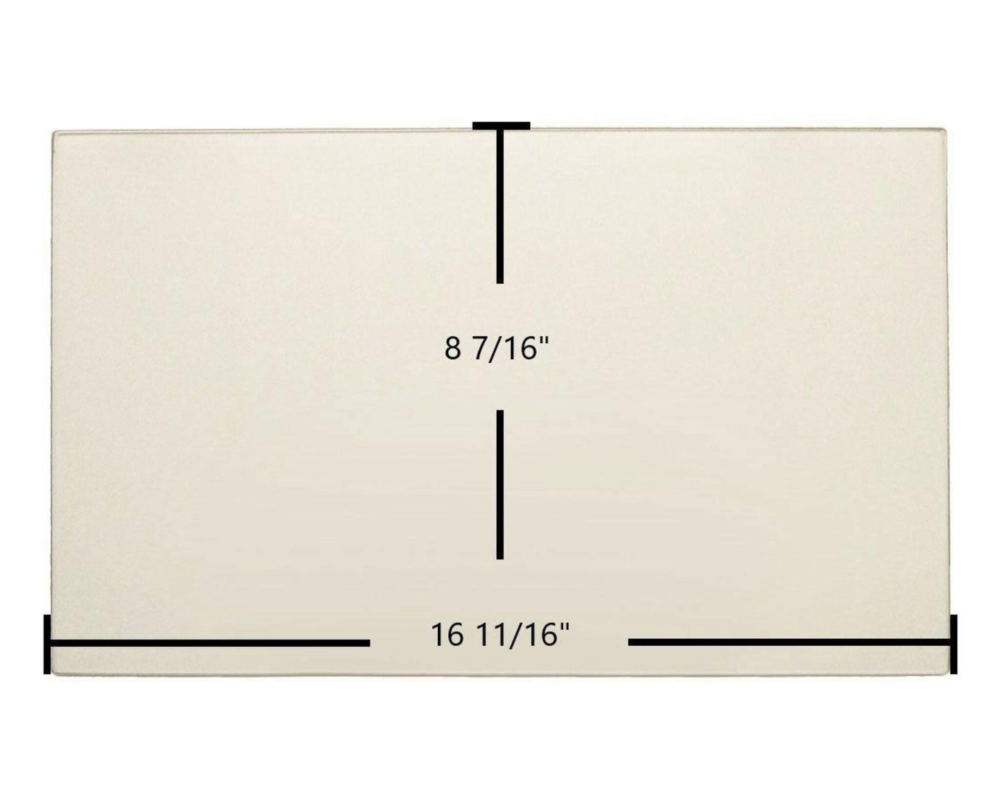 Ceramic Replacement Glass for Drolet HT1200, Siberian 1200 Ceramic Glass Panel - 16 11/16" x 8 7/16"