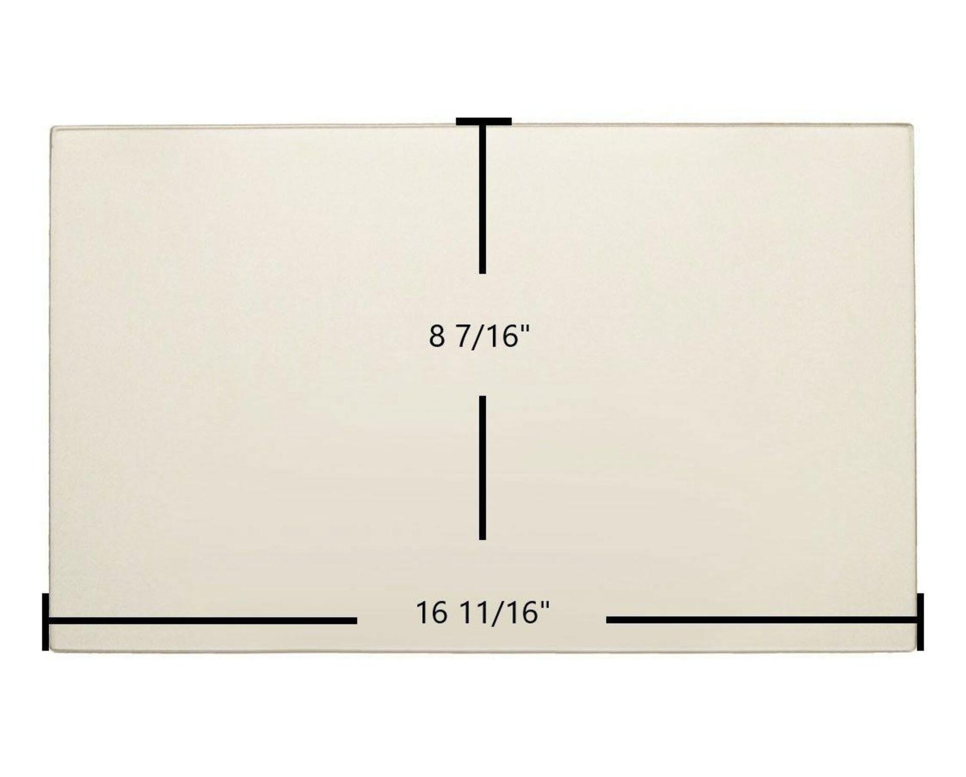 Ceramic Replacement Glass for Drolet HT1200, Siberian 1200 Ceramic Glass Panel - 16 11/16" x 8 7/16"