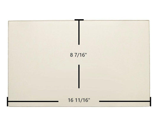 Ceramic Replacement Glass for Drolet HT1200, Siberian 1200 Ceramic Glass Panel - 16 11/16" x 8 7/16"