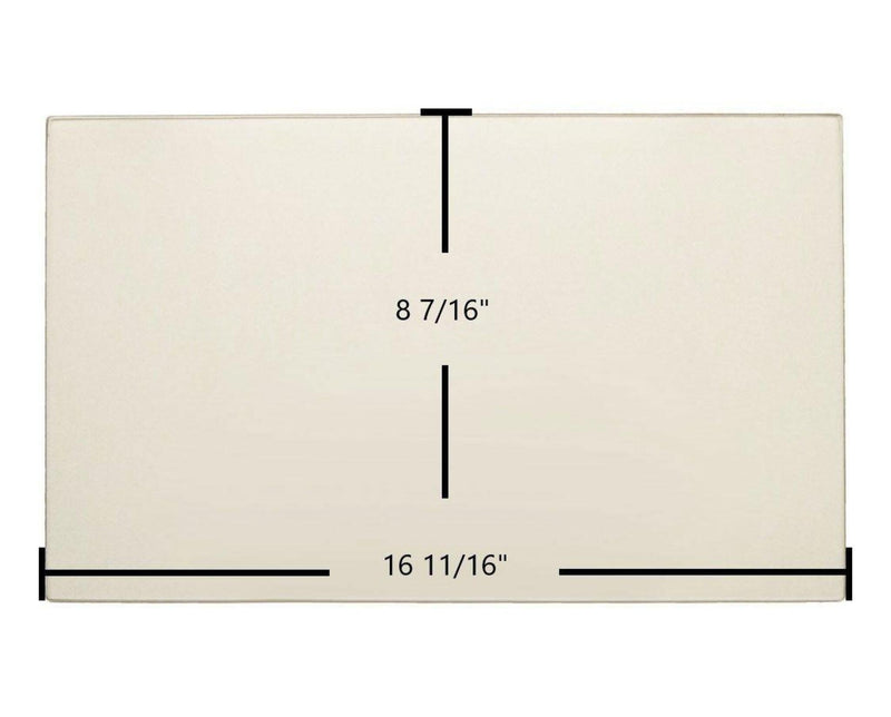 Ceramic Replacement Glass for Drolet HT1200, Siberian 1200 Ceramic Glass Panel - 16 11/16" x 8 7/16"