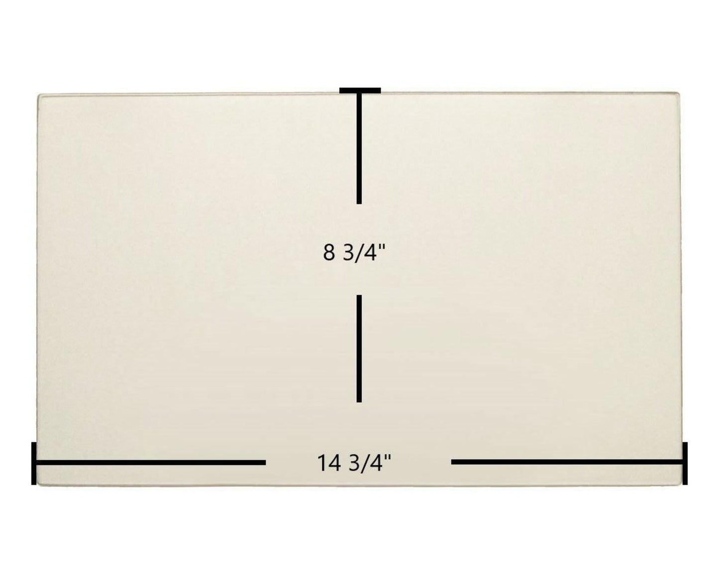 Ceramic Replacement Glass for Drolet Pyropak, Spark Ceramic Glass Panel - 14 3/4" x 8 3/4"
