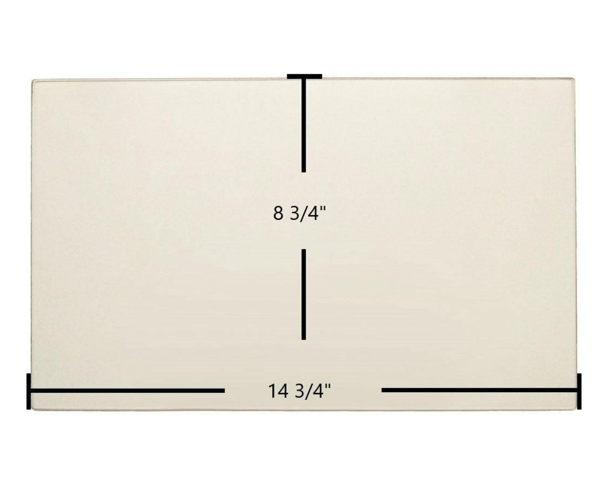 Ceramic Replacement Glass for Drolet Pyropak, Spark Ceramic Glass Panel - 14 3/4" x 8 3/4"