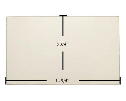 Ceramic Replacement Glass for Drolet Pyropak, Spark Ceramic Glass Panel - 14 3/4" x 8 3/4"