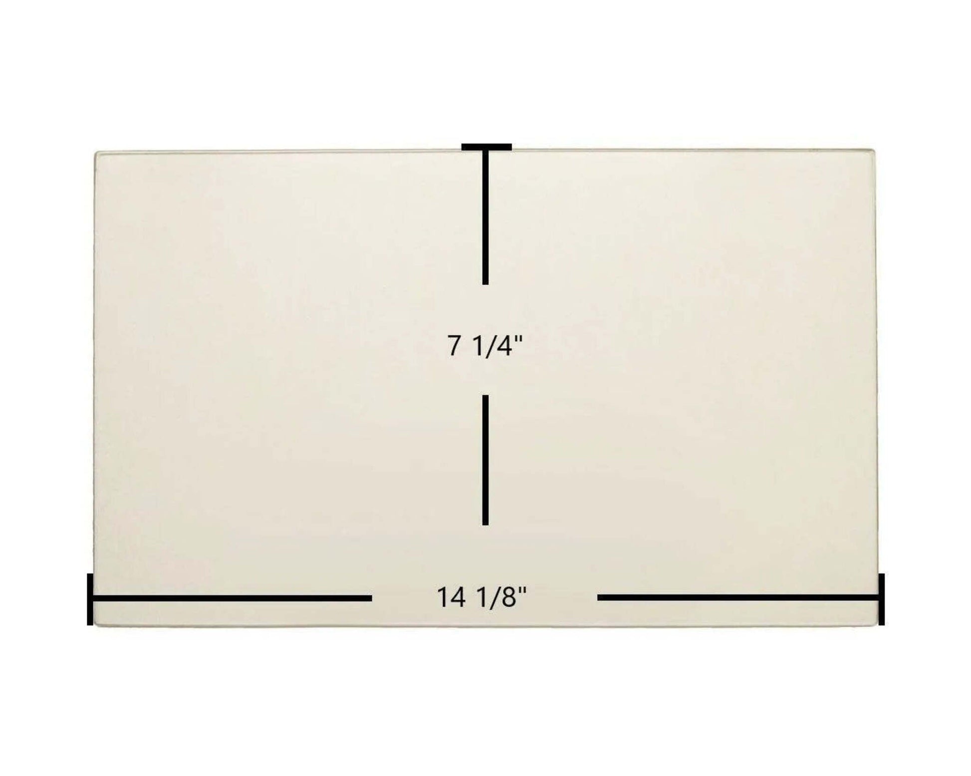 Ceramic Replacement Glass for Drolet Royal Comfort I, Royal Comfort II Ceramic Glass Panel - 14 1/8" x 7 1/4"