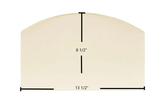 Ceramic Replacement Glass for Dutchwest DW1000L02, DW1000P02 Ceramic Archtop Glass Panel - 13 1/2" x 8 1/2" Archtop