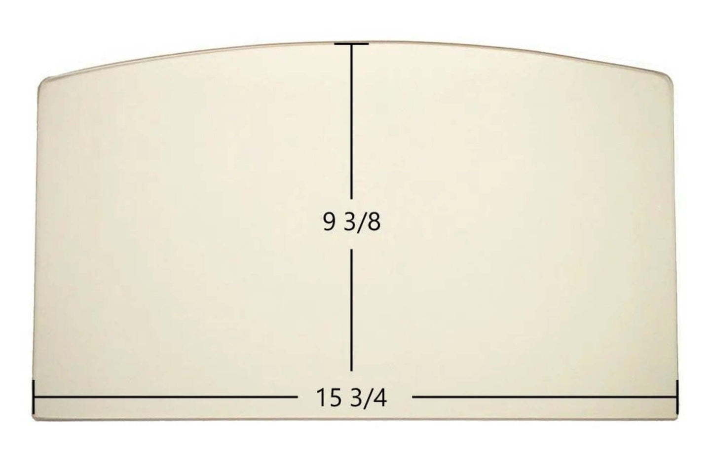 Ceramic Replacement Glass for Earth Stove 1001HT, 1002HT, 1002HTL, 1002-0, Insert 2002 Ceramic Archtop Glass Panel | 15 3/4" x 9 3/8" Replacement (G1002-7-1) - 15 3/4" x 9 3/8" Archtop