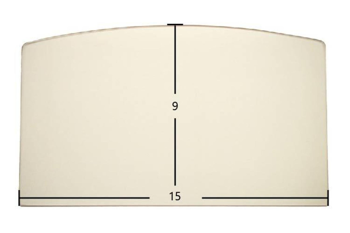 Ceramic Replacement Glass for Earth Stove 1001HT, 1002HT, 1002HTL, 1002-0, Insert 2002 Ceramic Archtop Glass Panel - 15" x 9" Archtop