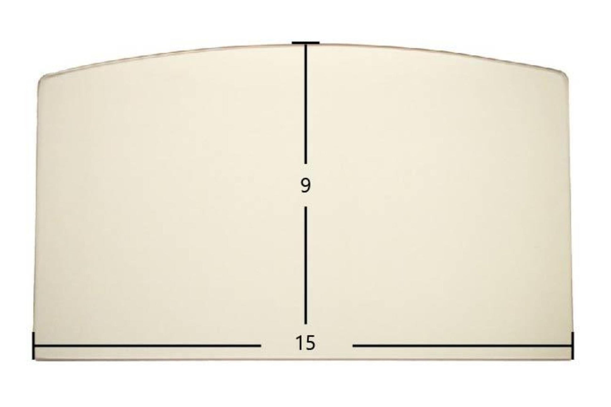 Ceramic Replacement Glass for Earth Stove 1001HT, 1002HT, 1002HTL, 1002-0, Insert 2002 Ceramic Archtop Glass Panel - 15" x 9" Archtop