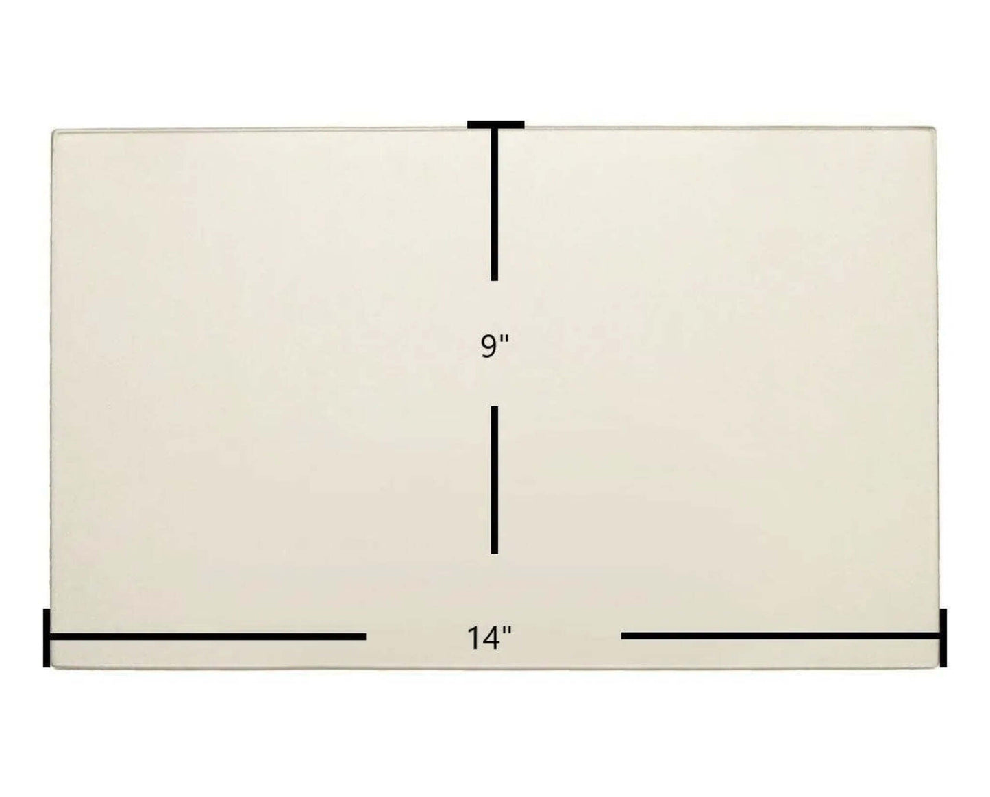 Ceramic Replacement Glass for Earth Stove 101, 105, 701, 705, C202B, 102B, C201, C202, C205 Ceramic Glass Panel - 14" x 9"