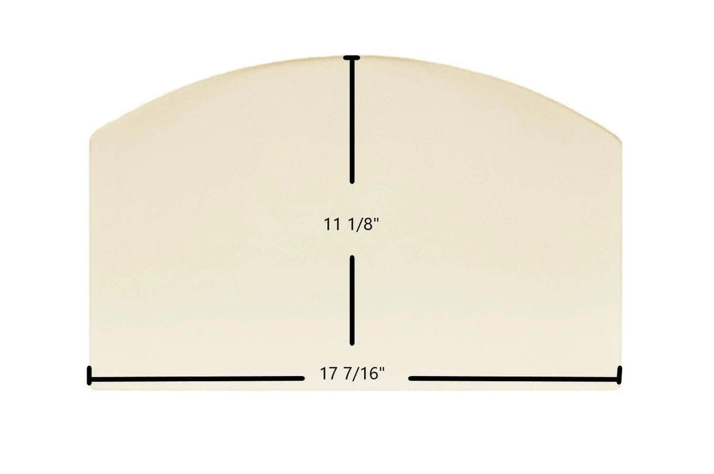 Ceramic Replacement Glass for Earth Stove 102 Ceramic Archtop Glass Panel | 17 7/16" x 11 1/8" | Part #102-Arch - 17 7/16" x 11 1/8" Archtop