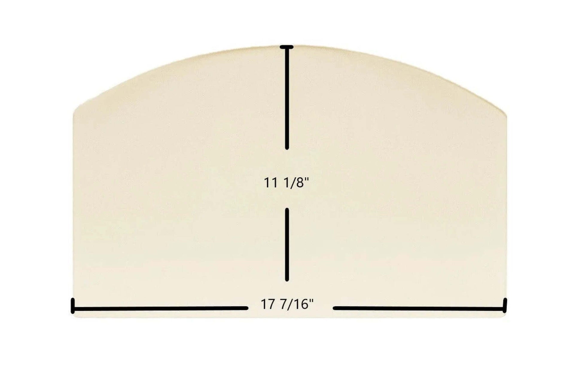 Ceramic Replacement Glass for Earth Stove 102 Ceramic Archtop Glass Panel | 17 7/16" x 11 1/8" | Part #102-Arch - 17 7/16" x 11 1/8" Archtop
