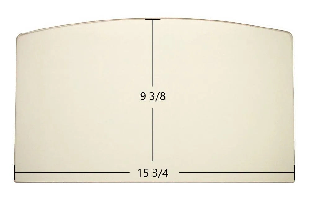 LENNOX HEARTH Earth Stove 1003C Ceramic Archtop Glass Panel - 15 3/4" x 9 3/8" Replacement (G1002-7-1) - For Doors with Concealed Hinges