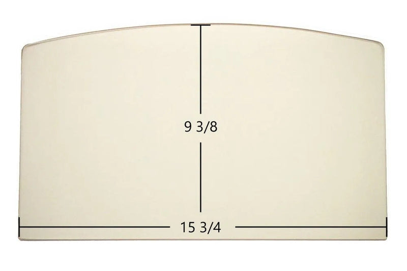 LENNOX HEARTH Earth Stove 1003C Ceramic Archtop Glass Panel - 15 3/4" x 9 3/8" Replacement (G1002-7-1) - For Doors with Concealed Hinges