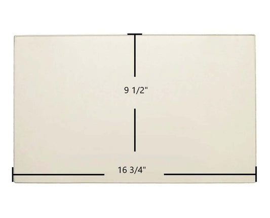 Ceramic Replacement Glass for Earth Stove 1400HT Ceramic Glass Panel - 16 3/4" x 9 1/2"