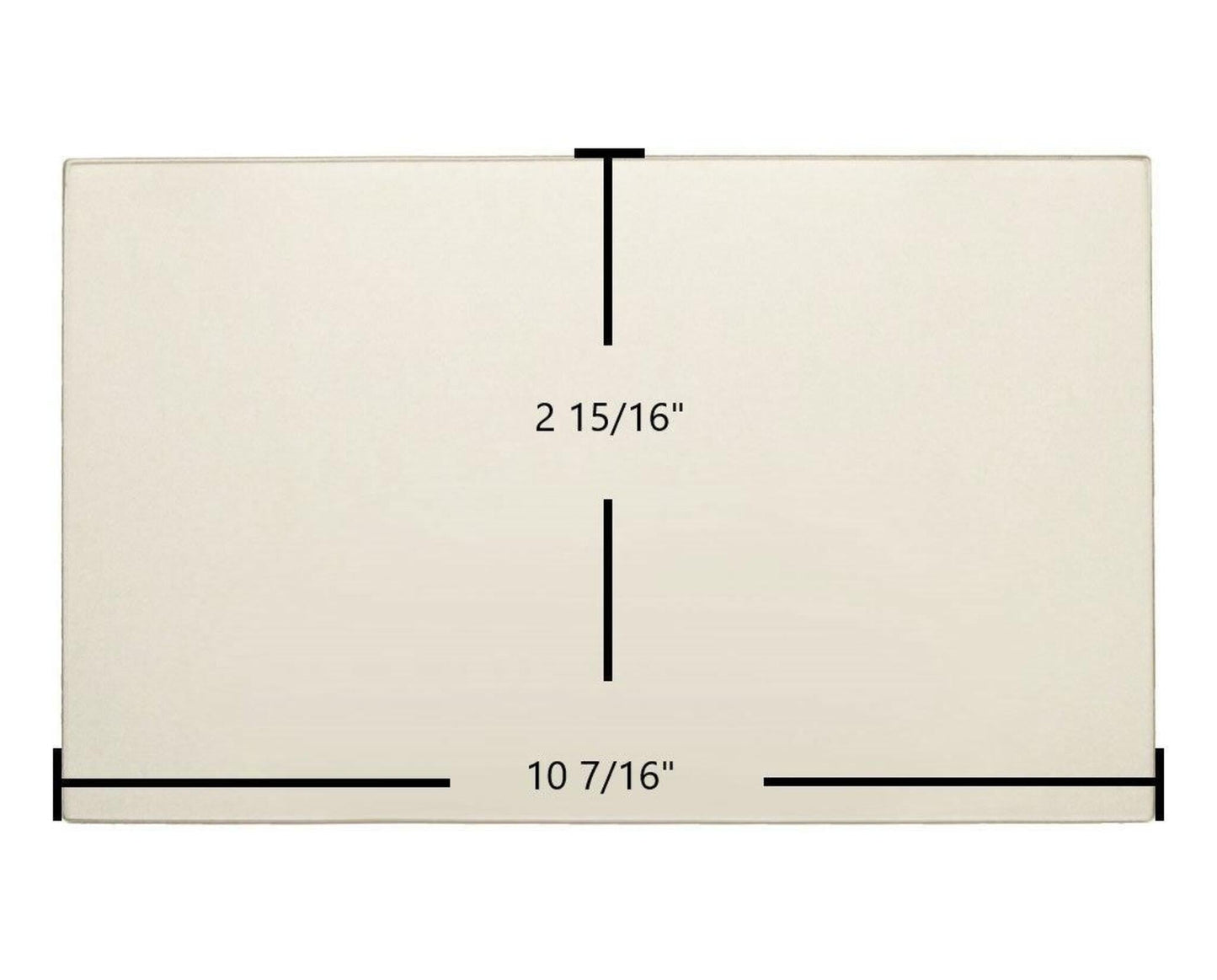 Ceramic Replacement Glass for Earth Stove 1900HT Side Ceramic Glass Panel | 10 7/16" x 2 15/16" | Part #32073 - 10 7/16" x 2 15/16"