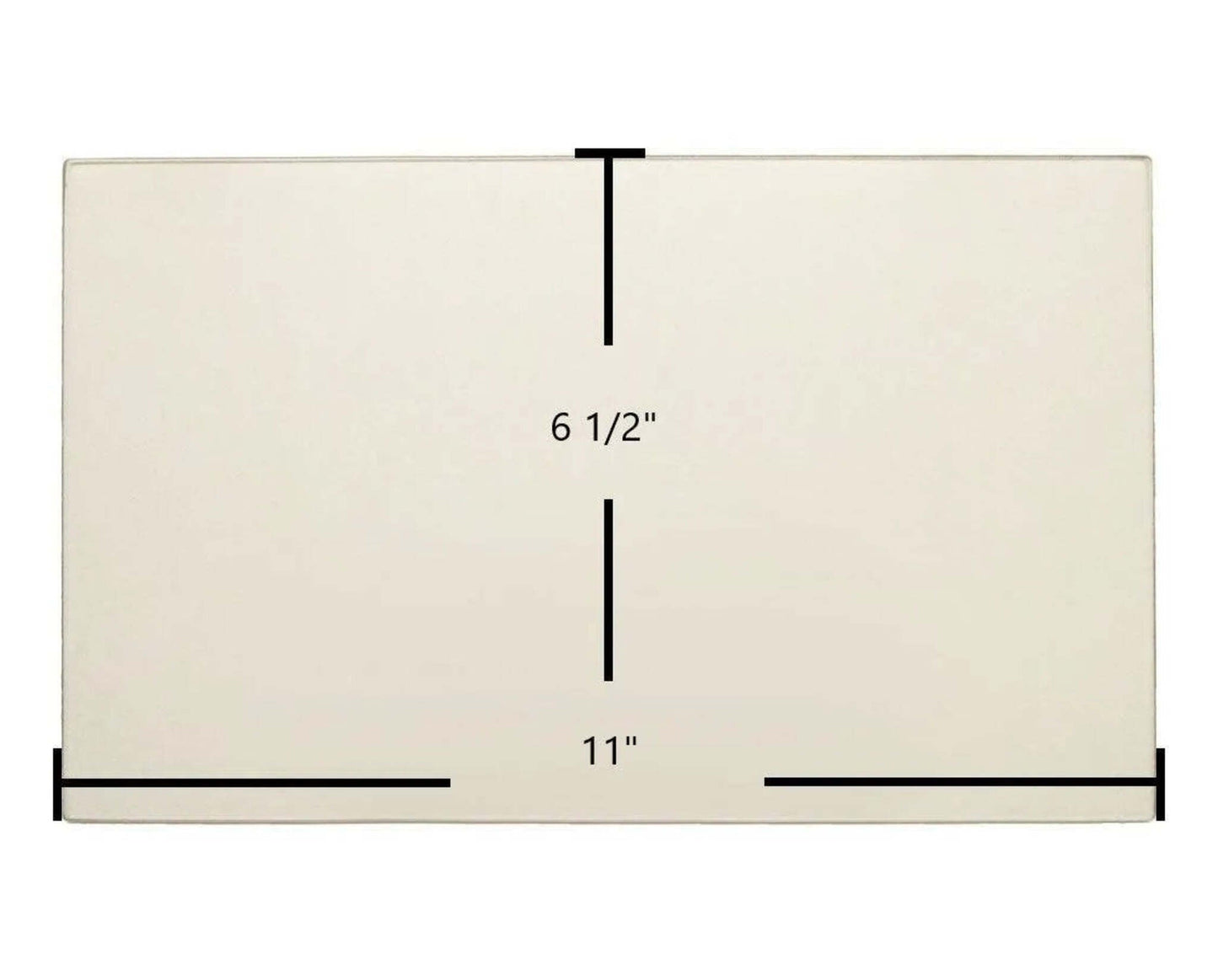 Ceramic Replacement Glass for Earth Stove 906, 1002B, 1002 Series Side Ceramic Glass Panel - 11" x 6 1/2"