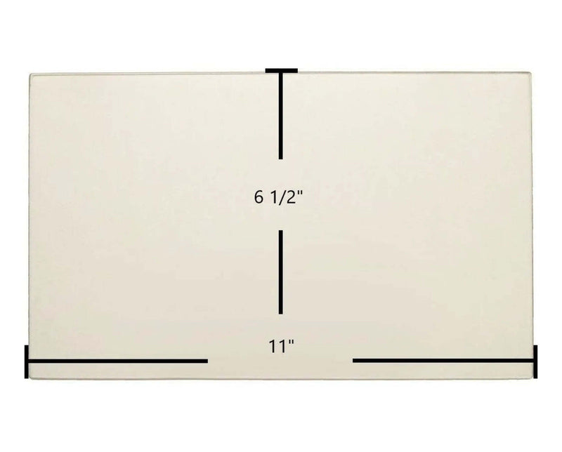 Ceramic Replacement Glass for Earth Stove 906, 1002B, 1002 Series Side Ceramic Glass Panel - 11" x 6 1/2"