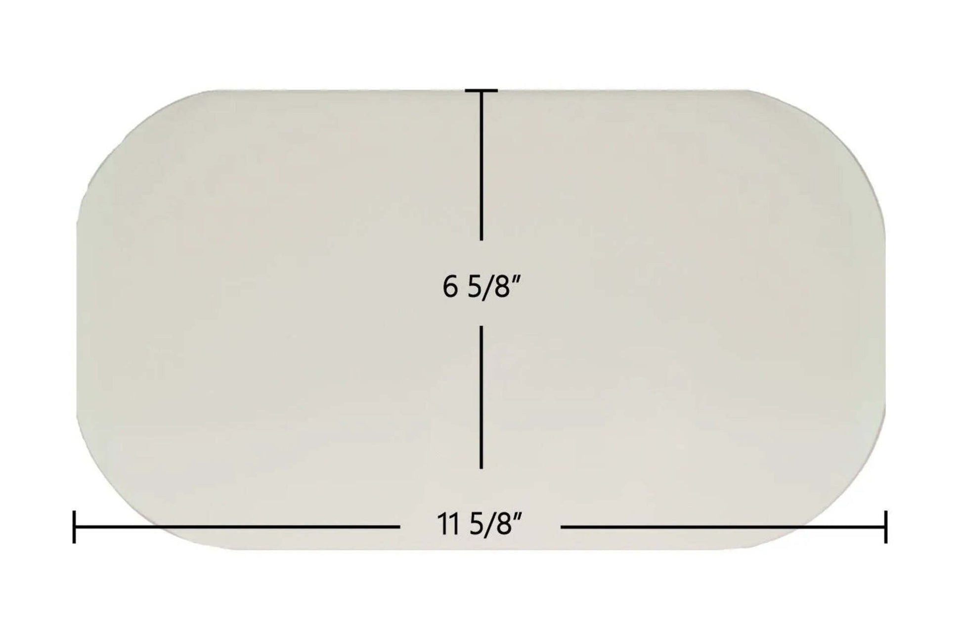 Ceramic Replacement Glass for Earth Stove Oval Ceramic Glass Panel - 11 5/8" x 6 5/8" Oval