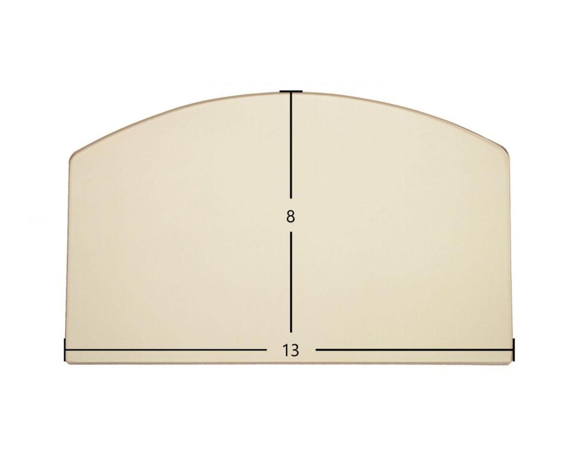 Ceramic Replacement Glass for Earth Stove T-100 Ceramic Archtop Glass Panel - 13" x 8" Archtop