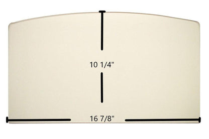 Ceramic Replacement Glass for Earth Stove T300HT, T301HT, T305HT, T308HT Archtop Ceramic Glass Panel | 16 7/8" x 10 1/4" | Part #730-G - 16 7/8" x 10 1/4" Archtop