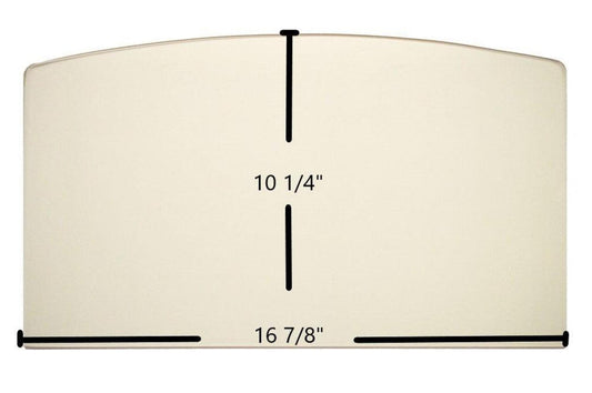 Ceramic Replacement Glass for Earth Stove T300HT, T301HT, T305HT, T308HT Archtop Ceramic Glass Panel | 16 7/8" x 10 1/4" | Part #730-G - 16 7/8" x 10 1/4" Archtop