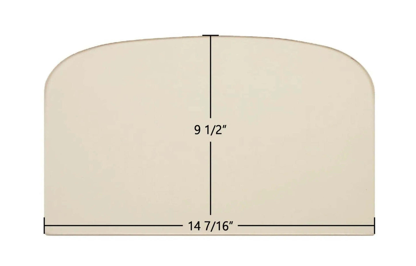 Ceramic Replacement Glass for Earth Stove T150C, TP340 Archtop Ceramic Glass Panel | 14 7/16" x 9 1/2" | Part #18242 - 14 7/16" x 9 1/2" Archtop